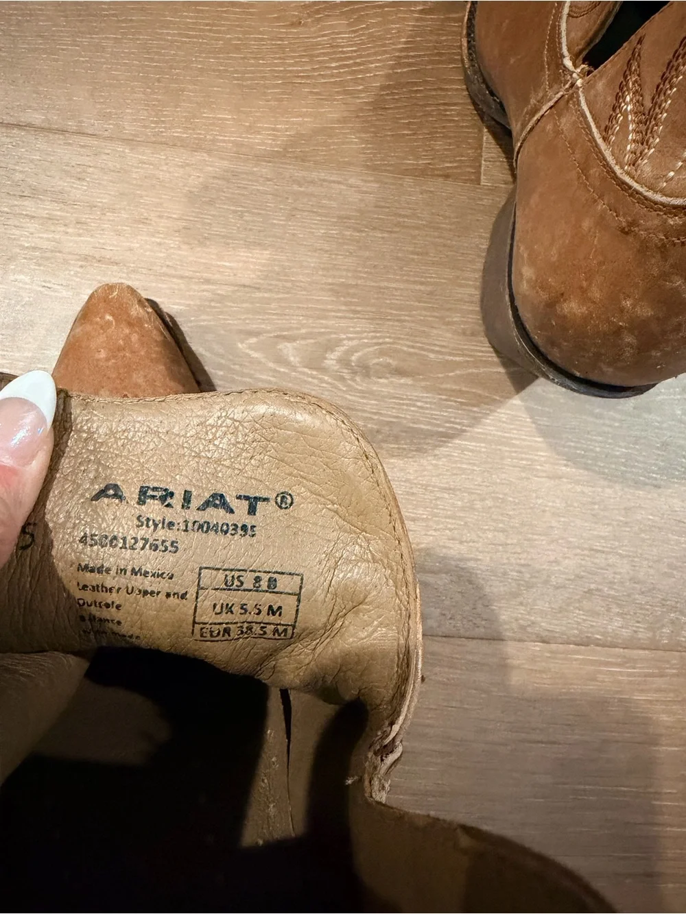 Womens  Western Ankle Boots in Tan
